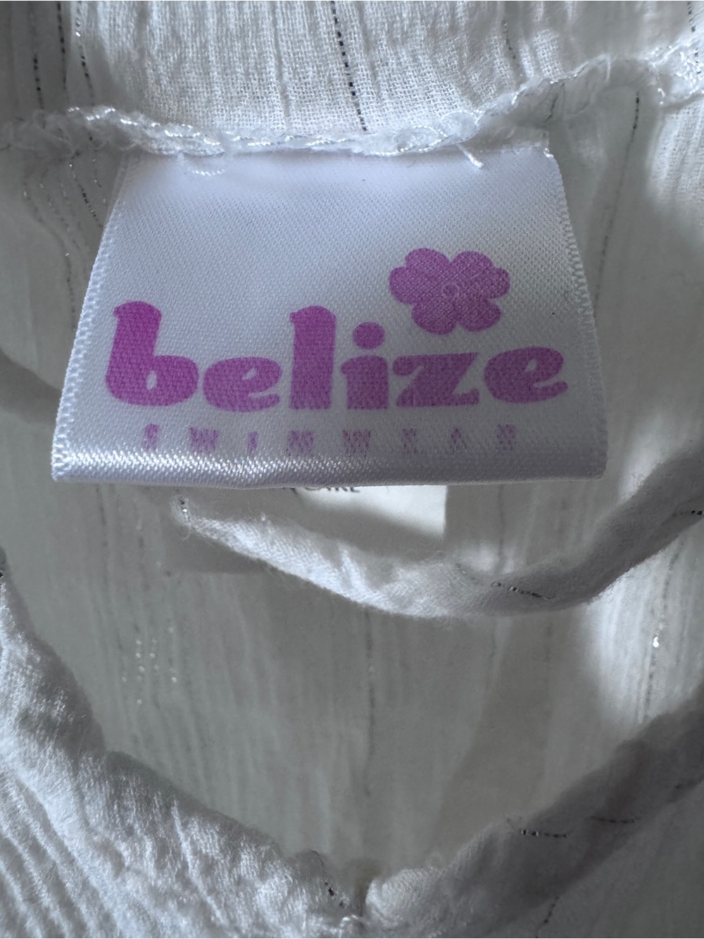 Beliza White Sleeveless V-Neck Summer Swim CoverUp-Medium - Picture 3 of 5